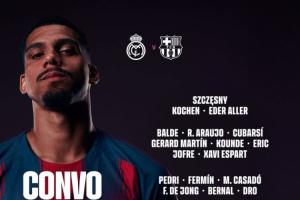 巴薩國家德比大名單：亞馬爾、佩德里在列，拉菲尼亞缺陣孔德回歸