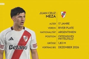 德天空：多特有意17歲的克魯塞羅后衛(wèi)普拉斯特、河床攻擊手梅薩