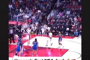 有在關(guān)注！余嘉豪社媒轉(zhuǎn)發(fā)楊瀚森NBA生涯首次扣籃