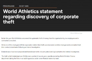 誰干的？世界田聯(lián)發(fā)文，公司遭遇三名員工竊取150多萬歐元