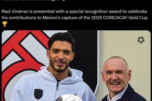 帶墨西哥贏得金杯賽！官方：34歲中鋒希門尼斯獲PFA特別表彰獎(jiǎng)
