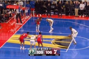 真給機(jī)會呀！凱爾特人32.9秒領(lǐng)先2分 杰倫-布朗第二罰彈框而出