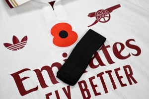 官方：阿森納本場比賽雙方將佩戴黑紗，向兩名離世球員致哀