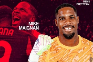 7次撲救+撲點，官方：邁尼昂當選AC米蘭1-0羅馬隊內(nèi)最佳球員