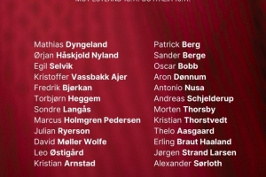 挪威11月世預(yù)賽名單：哈蘭德、鮑勃、瑟爾洛特在列，厄德高傷缺