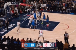 車輪戰(zhàn)我也不懼！哈登外線單挑卡魯索 上籃再次命中