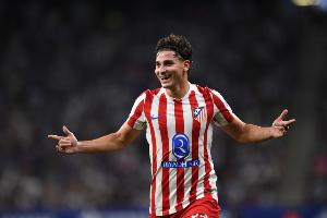 阿爾瓦雷斯為馬競(jìng)出戰(zhàn)13場(chǎng)歐冠進(jìn)9球，超過(guò)在曼城的歐冠進(jìn)球數(shù)量