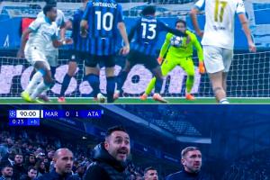 馬賽冤！埃德森禁區(qū)內(nèi)手球未判點(diǎn)，隨即亞特蘭大遠(yuǎn)射絕殺