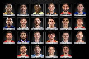 FIFA最佳陣容中場(chǎng)候選：維蒂尼亞、維爾茨、佩德里、帕爾默在列