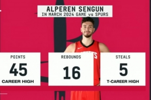 NBA杯戰(zhàn)馬刺！申京曾面對文班亞馬轟生涯最高的45分 外加16板5斷