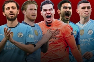 瓜迪奧拉麾下曼城球員出場榜：B席421場居首，丁丁、福登在列