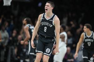 越來越好！籃網(wǎng)8號秀杰明11中5得16分4板5助1斷1帽 三分8中4