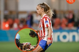 馬競女足球員梅迪納頭部被膝蓋撞擊一度失去意識，目前已脫離危險