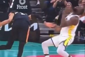 追夢(mèng)防守文班被打到臉痛苦倒地！巴特勒：快給他喊救護(hù)車?