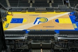 這顏值如何？步行者官方曬出了配套城市版球衣的城市版球場涂裝