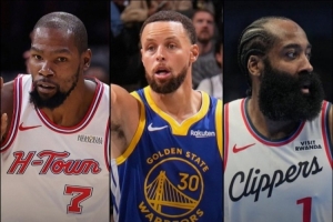 今夕是何年？杜蘭特/庫里/哈登場均得分皆25+ 真實命中率均60%+