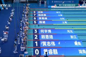 決賽4道空缺！汪順奪男子400混四連冠+全運(yùn)第19金 18歲張展碩退賽