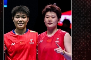 黃東萍/譚寧2-0擊敗鄭雨/張殊賢，奪得全運(yùn)會羽毛球女雙金牌