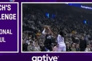 確實打到了！馬爾卡寧強投三分被華萊士犯規(guī) 雷霆挑戰(zhàn)失敗