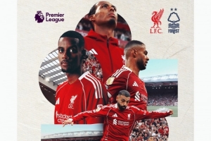 利物浦發(fā)布對陣森林海報：范戴克、薩拉赫、伊薩克、加克波出鏡