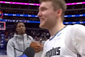 莫蘭特插入斯潘塞采訪：今晚最好的射手 不是來自金州的那個(gè)家伙~