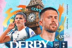 熱刺發(fā)布北倫敦德比海報：維卡里奧、范德芬、西蒙斯、特爾出鏡