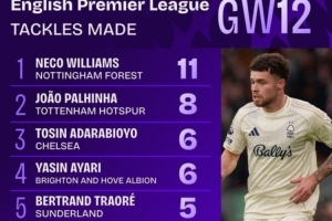 內(nèi)科·威廉姆斯單場(chǎng)11搶斷是森林升級(jí)后單場(chǎng)最多，也是本賽季最多