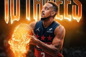 彼時12中10太準(zhǔn)啦！麥科勒姆飚進(jìn)第10記三分 追平本賽季聯(lián)盟紀(jì)錄