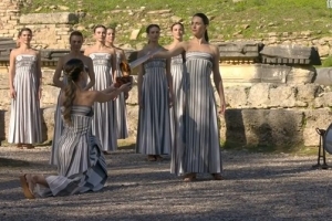 米蘭冬奧會圣火火種采集儀式今天在希臘古奧林匹亞舉行