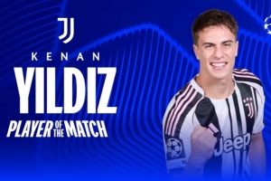 替補(bǔ)策動(dòng)3球！官方：伊爾迪茲當(dāng)選尤文vs博德閃耀全場最佳球員