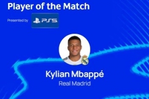 大四喜！姆巴佩當(dāng)選皇馬4-3奧林匹亞科斯一役全場(chǎng)最佳