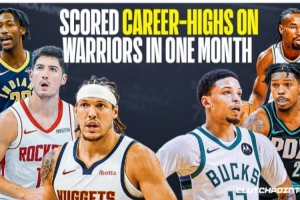 近一個多月6人面對勇士刷新生涯新高：戈登50分 謝潑德31分等