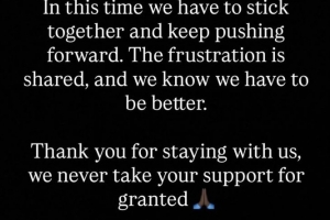 熱刺3連?。≈袌?chǎng)薩爾發(fā)文致歉：我們同樣感到沮喪，感謝球迷支持