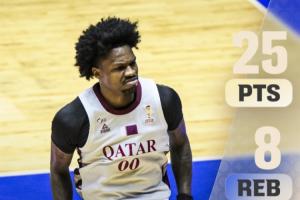 古德溫25+8+8率卡塔爾爆冷取勝！黎巴嫩球迷：卡塔爾10個(gè)歸化球員