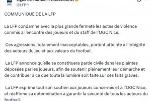 法職聯(lián)譴責(zé)針對尼斯的暴力行為：完全不可接受，損害足球核心價值