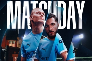 倫敦在呼喚！曼城發(fā)布客戰(zhàn)富勒姆海報：哈蘭德、謝爾基出鏡