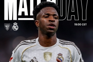 力爭(zhēng)三分！皇馬發(fā)布客戰(zhàn)畢巴海報(bào)：維尼修斯單人出鏡