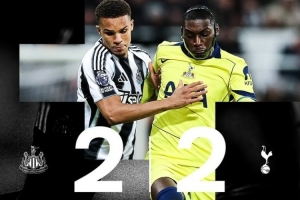 此前11勝5負！紐卡斯爾在2025年的英超主場比賽首次出現(xiàn)平局