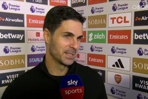 阿爾特塔：考慮到賽程我為球員感到驕傲，梅里諾是現(xiàn)象級的