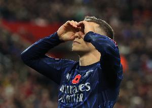 4球3助攻！特羅薩德本賽季英超參與7球，在阿森納隊(duì)內(nèi)領(lǐng)跑