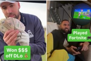 完美的一天！克萊教女友打球+賺水拉零錢+玩堡壘之夜